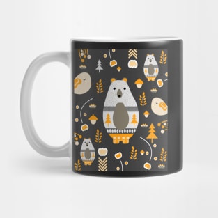 Winter bears with birds Mug